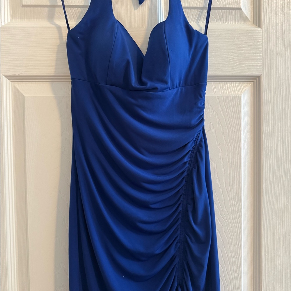 City Studio Royal Blue Backless Dress